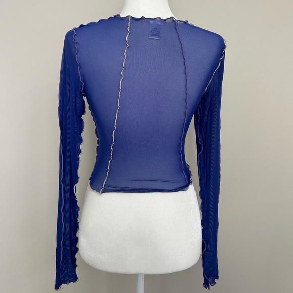 NEVER WORN Bailey Rose Mesh top with bright trimming - Picture 2 of 2